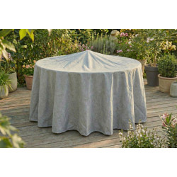 Housse de protection table ronde - Cover Garden - Polyester imperméable - Ø120x50 cm - Grège chiné de marque Jardiline, référence: J10105600