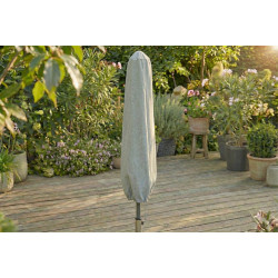 Housse de protection parasol droit - Cover Garden - Polyester imperméable - Jusqu'à Ø400 cm - Grège chiné de marque Jardiline, référence: J10105700