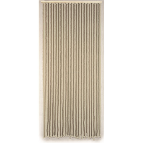 Rideau de porte en corde - CORDAGE - 90 x 200 cm - coton écru 36 bandes - Jardiline