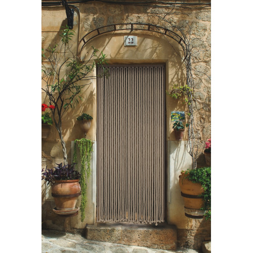 Rideau de porte en corde - CORDAGE - 90 x 200 cm - coton écru 36 bandes - Jardiline
