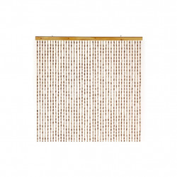 Rideau de porte - Sumatra - 90 x 200 cm - bambou et bois brun 40 bandes - Jardiline