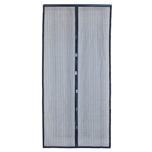 Moustiquaire de porte magnétique - Moustimagnet - 100 x 220 cm - polyester noir 2 bandes - Jardiline