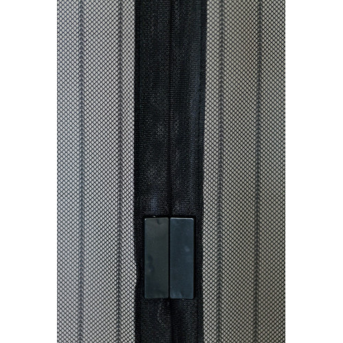 Moustiquaire de porte magnétique - Moustimagnet - 100 x 220 cm - polyester noir 2 bandes - Jardiline