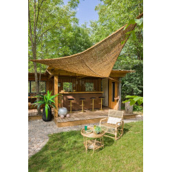 Voile d’ombrage triangulaire - NATUREL COCO - 3,50 x 3,50 m - fibre de coco naturelle marron de marque Jardiline, référence: J10106700