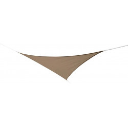 Voile d’ombrage triangulaire - Austral - 3,60 x 3,60 m - polyéthylène brun havane protection UV 90 % - Jardiline