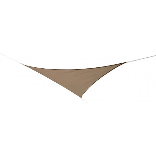 Voile d’ombrage triangulaire - Austral - 3,60 x 3,60 m - polyéthylène brun havane protection UV 90 % - Jardiline