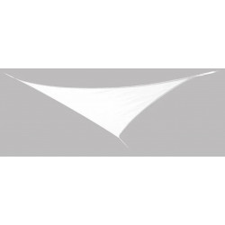 Voile d’ombrage triangulaire - Austral - 5 x 5 x 5 m - polyéthylène blanc protection UV 90 % - Jardiline