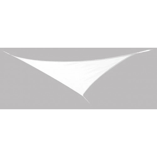 Voile d’ombrage triangulaire - Austral - 5 x 5 x 5 m - polyéthylène blanc protection UV 90 % - Jardiline