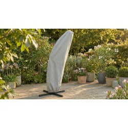 Housse de protection parasol déporté - Cover Garden - Polyester imperméable - Jusqu'à Ø500 cm - Grège chiné de marque Jardiline, référence: J10107400