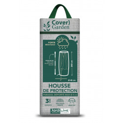 Housse de protection parasol déporté - Cover Garden - Polyester imperméable - Jusqu'à Ø500 cm - Grège chiné - Jardiline