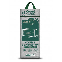 Housse de protection canapé de jardin - Cover Garden - Polyester imperméable - 145x85x75 cm - Grège chiné - Jardiline