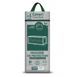 Housse de protection canapé de jardin - Cover Garden - Polyester imperméable - 205x85x75 cm - Grège chiné - Jardiline