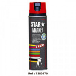 Peinture de marquage temporaire Rouge fluo 500 mL - OUTIFRANCE 