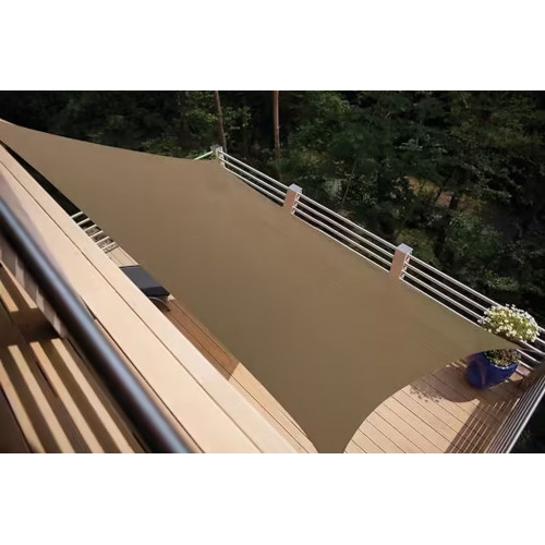 Voile d'ombrage rectangulaire - Austral - brun havane 4 x 3 m - protection UV 90 % - Jardiline