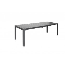 Table de jardin extensible - Palma - en aluminium noir 180/240/300 x 100 x 76 cm - 8 à 12 personnes de marque Jardiline, référence: J10109100