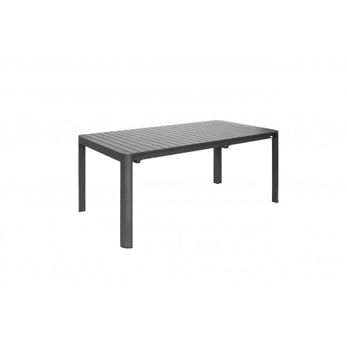 Table de jardin extensible - Palma - en aluminium noir 180/240/300 x 100 x 76 cm - 8 à 12 personnes - Jardiline