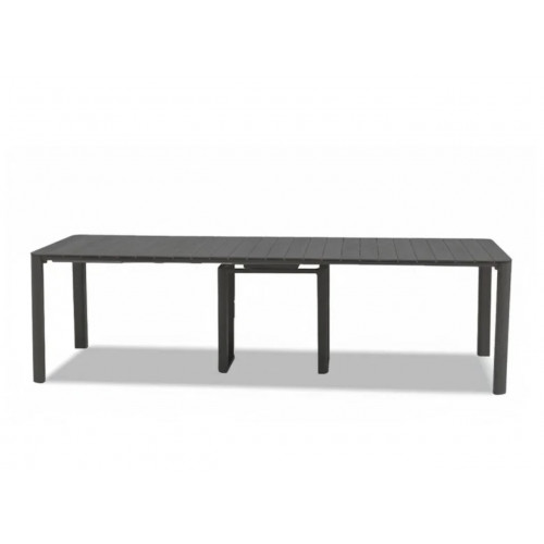 Table de jardin extensible - Roko - anthracite 6 rallonges - 2 à 14 personnes - Jardiline