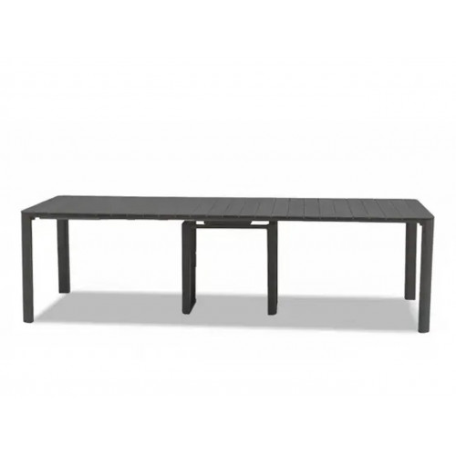 Table de jardin extensible - Roko - anthracite 6 rallonges - 2 à 14 personnes - Jardiline