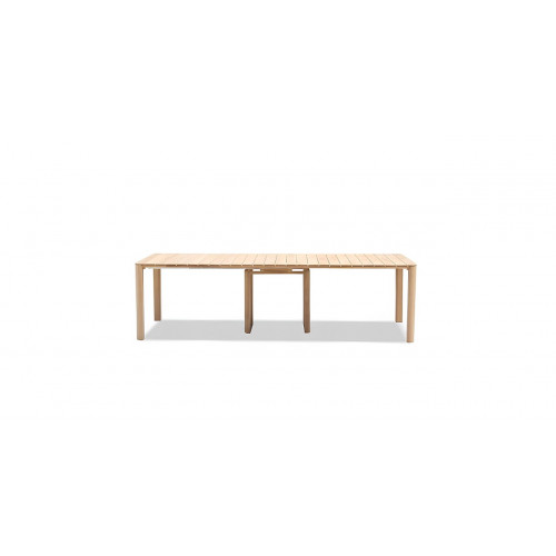 Table de jardin extensible - Roko - teck naturel - 3,72 m - 6 rallonges - 2 à 14 personnes - Jardiline