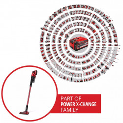 Aspirateur-balai sans fil - TE-SV 18 Li - Batterie 4,0 Ah incluse - 2-en-1 - Plateforme Power X-Change RECONDITIONNE - EINHELL