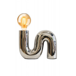 Lampe Pop S, céramique, chromé E27 H20cm de marque LX FRANCE, référence: B9977600