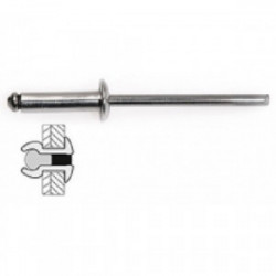 75 rivets acier / acier à tête plate Ø 4 x 10 mm de marque TECHMAN, référence: B1726400