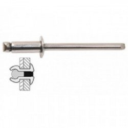 25 rivets inox / inox à tête plate Ø 4 x 16 mm - TECHMAN