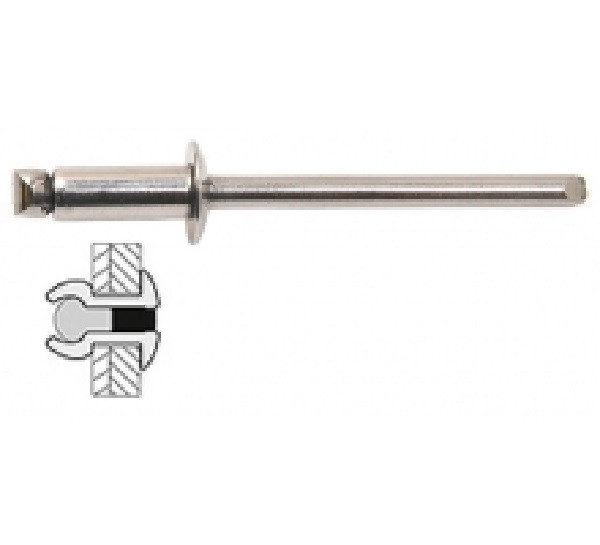 Techman 25 rivets inox / inox à tête plate D. 4 8 x 8 mm - vue 2