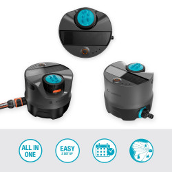 Arroseur solaire programmable - AquaPrecise - Jusqu’à 320 m² - Contrôle Bluetooth® - GARDENA