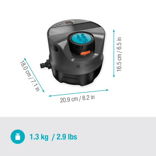Arroseur solaire programmable - AquaPrecise - Jusqu’à 320 m² - Contrôle Bluetooth® - GARDENA