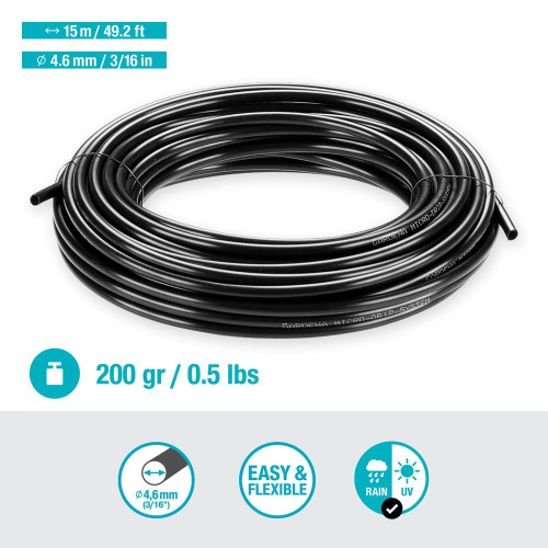 Tuyau de raccordement de micro-irrigation Ø 4,6 mm - 15 m - GARDENA