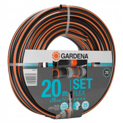 Tuyau d'arrosage Flex Ø 15 mm - 20 m + lance et raccords - GARDENA
