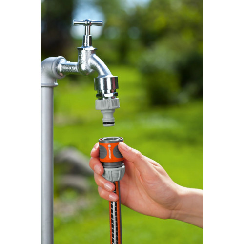 Nécessaire de raccordement pour robinet 20/27 et tuyau Ø 13 - 15 mm - GARDENA