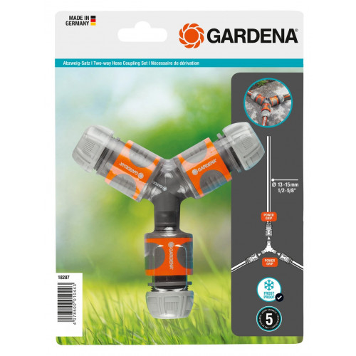 Nécessaire de dérivation pour dédoubler un tuyau Ø 13 - 15 mm - GARDENA