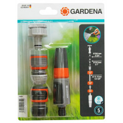Nécessaire de base 15 mm pour robinet 20/27 et 26/34 et tuyau Ø 13 - 15 mm de marque GARDENA, référence: J3394400