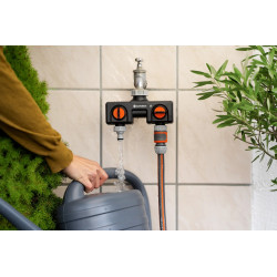 Sélecteur d'arrosage sur robinet 2 circuits filetage 33,3 mm - GARDENA