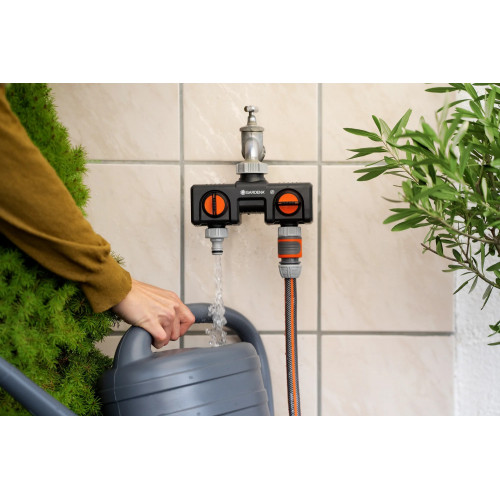 Sélecteur d'arrosage sur robinet 2 circuits filetage 33,3 mm - GARDENA