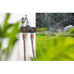 Sélecteur d'arrosage sur robinet 2 circuits filetage 33,3 mm - GARDENA