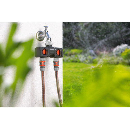 Sélecteur d'arrosage sur robinet 2 circuits filetage 33,3 mm - GARDENA