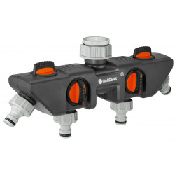 Sélecteur d'arrosage sur robinet 4 circuits de marque GARDENA, référence: J347900