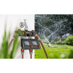 Sélecteur d'arrosage sur robinet 4 circuits - GARDENA