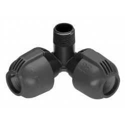 Raccord d'angle d'arrosage enterré 25 mm mâle 3/4" de marque GARDENA, référence: J374100