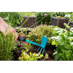Serfouette à fleurs combisystem Panne et fourche 3 dents - GARDENA