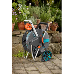 Dévidoir d'arrosage sur roues équipé Aquaroll L Easy - GARDENA