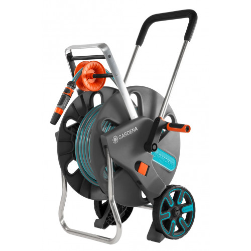 Dévidoir d'arrosage sur roues équipé Aquaroll L Easy - GARDENA