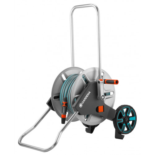 Dévidoir sur roues AquaRoll M Metal équipé - GARDENA