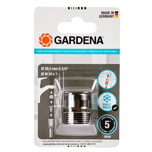 Adaptateur brise-jet - filetages mâles M24 x 1 et 26,5 mm (G 3/4"). - GARDENA
