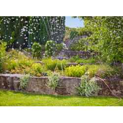 Arroseur oscillant AquaZoom M - arrosage 9 à 250 m² - portée 3 à 18 m - largeur 3 à 14 m - GARDENA