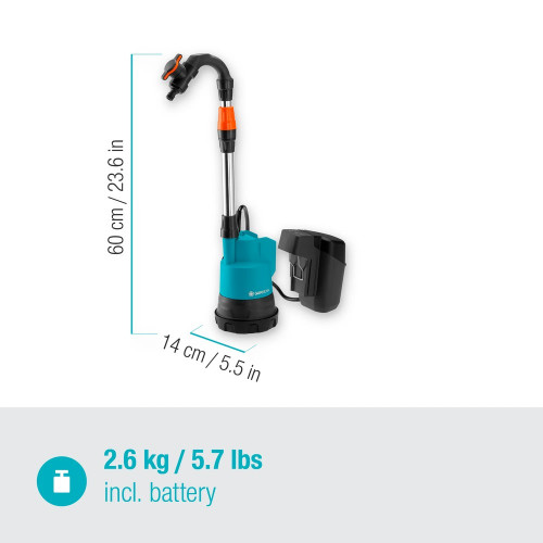 Pompe pour collecteur d'eau de pluie 2000/2 18V P4A - GARDENA