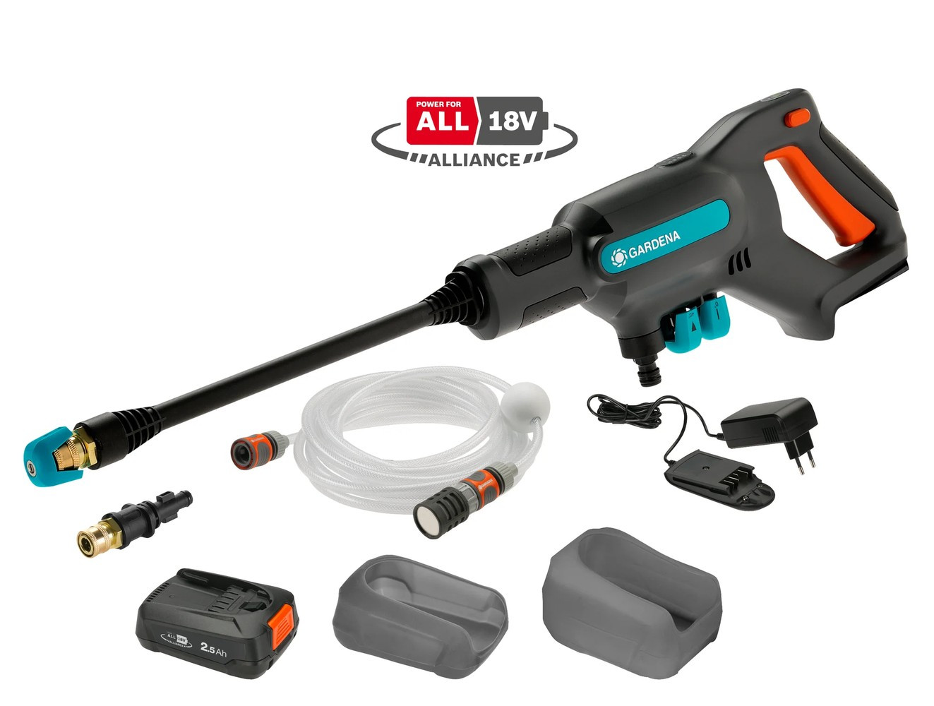 Nettoyeur de Terrasse Gardena AquaBrush P4A Compact – 18 V, Sans Batterie - vue 5